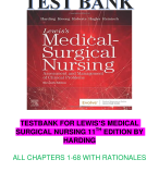 TESTBANK FOR LEWIS’S MEDICAL SURGICAL NURSING 11TH EDITION BY HARDING