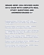 BRAND NEW!! 2024 REVISED NURS 6512 EXAM WITH COMPLETE REAL STUDY QUESTIONS AND ANSWERS/GRADED A+   