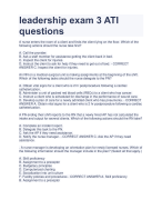 leadership exam 3 ATI questions