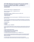 ATI RN Medical-Surgical Proctored 2019 EXAM QUESTION AND CORRECT  ANSWER