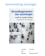 Samenvatting sociologie Grondbeginselen der sociologie Bedrijfskunde MER Fontys blok 3