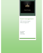 Summary Event Management Minor