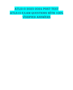 ATLS10 2023-2024 POST-TEST ATLS10 EXAM QUESTIONS WITH 100% VERIFIED ANSWERS