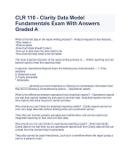 CLR 110 - Clarity Data Model Fundamentals Exam With Answers Graded A
