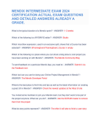 MENDIX INTERMEDIATE EXAM 2024 CERTIFICATION ACTUAL EXAM QUESTIONS AND DETAILED ANSWERS ALREADY A GRADE.