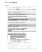 Samenvatting RCA leerdoelen blok C