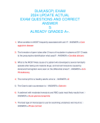 DLM(ASCP) EXAM 2024 UPDATE ACTUAL  EXAM QUESTIONS AND CORRECT  ANSWER S  ALREADY GRADED A+.