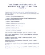 QMA INSULIN ADMINISTRATION EXAM  QUESTIONS WITH COMPLETE SOLUTIONS GRADED A+