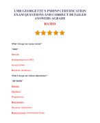 LMR GEORGETTE’S PMHNP CERTIFICATION EXAM QUESTIONS AND CORRECT DETAILED ANSWERS AGRADE