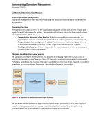 Summary Operations Management, Slack