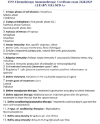 ONS Chemotherapy Immunotherapy Certificate exam 2024/2025  ALEADY GRADED A+