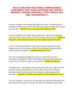 RN ATI CAPSTONE PROCTORED COMPREHENSIVE ASSESSMENT REAL EXAM QUESTIONS AND CORRECT ANSWERS (VERIFIED ANSWERS) LATEST UPDATE 2024-2025 | GUARANTEED A+