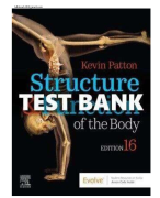 TEST BANK for Structure and Function of the Body 16th Edition Patton ISBN: 9780323597791. Test Bank. All 22 Chapters.