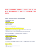 NURS 665 MIDTERM EXAM QUESTIONS  AND ANSWERS COMPLETE SOLUTION  2024