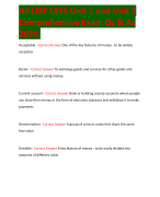 All LIBF CEFS Unit 1 and Unit 2 Comprehensive Exam Qs & As 2024.