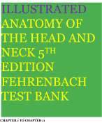 ILLUSTRATED ANATOMY OF  THE HEAD AND  NECK 5TH EDITION FEHRENBACH TEST BANK