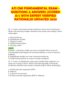ATI CAPSTONE PEDIATRICS EXAM  2023/2024 80 QUESTIONS AND VERIFIED ANSWERS EXPERT  VERIFIED GUARANTEED PASS