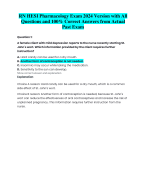 RN HESI Pharmacology Exam 2024 Version with All  Questions and 100% Correct Answers from Actual  Past Exam