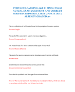 PORTAGE LEARNING A&B II: FINAL EXAM ACTUAL EXAM QUESTIONS AND CORRECT VERIFIED ANSWERS LATEST UPDATE 2024 | ALREADY GRADED A+