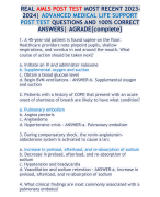 AMLS POST TEST EXAM 2023- 2024 LATEST/ ADVANCED MEDICAL LIFE SUPPORT  POST TEST (AMLS POST TEST) QUESTIONS AND 100% CORRECT  ANSWERS| AGRADE