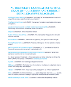 NC BLET STATE EXAM LATEST ACTUAL EXAM 200+ QUESTIONS AND CORRECT DETAILED ANSWERS AGRADE