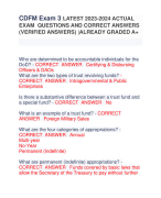 CDFM Exam 3 LATEST 2023-2024 ACTUAL  EXAM QUESTIONS AND CORRECT ANSWERS  (VERIFIED ANSWERS) |ALREADY GRADED A+