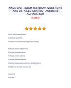 NACE CP2 – EXAM TESTBANK QUESTIONS AND DETAILED CORRECT ANSWERS AGRADE 2024