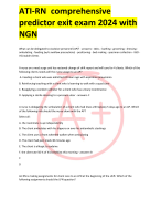 ATI-RN  comprehensive predictor exit exam 2024 with NGN     