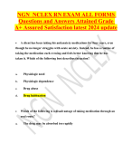 NGN  NCLEX RN EXAM ALL FORMS Questions and Answers Attained Grade A+ Assured Satisfaction latest 2024 update
