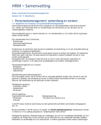 Leerboek Personeelsmanagement  Samenvatting