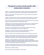 Sergeant course study guide with elaborated answers