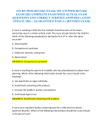 ATI RN PEDS RETAKE EXAM/ RN ATI PEDS RETAKE EXAM 2023 COMPLETE EXAM WITH ACTUAL EXAM QUESTIONS AND CORRECT VERIFIED ANSWERS LATEST UPDATE 2024 | GUARANTEED PASS A+ (REVISED EXAM)