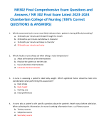 NR302 Final Comprehensive Exam Questions and Answers / NR 302 Final Exam Latest 2023-2024  Chamberlain College of Nursing |100% Correct QUESTIONS & ANSWERS|  1.	Which assessment by the nurse most likely indicates that a patient is having difficulty breath