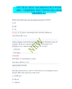 ATI TEAS TEST MATHEMATICS WITH 100% VERIFIED SOLUTIONS-2023-2024| GRADED A+