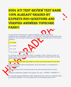 2024 Ati test review TEST bank  100% ALREADY GRADED BY EXPERTS 800+QUESTIONS AND VERIFIED ANSWERS TOPSCORE PASS!!!