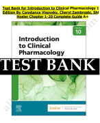 Test bank for introduction to clinical pharmacology 10th edition by constance visovsky cheryl zambroski shirley hosler latest update 2023-2024