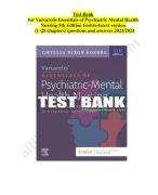 Test bank for varcarolis essentials of psychiatric mental health nursing 5th edition fosbre  latest update 2023-2024