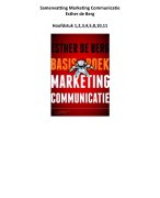 Marketing Communicatie - Esther de Berg