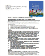 Test Bank For: Essentials of Pediatric Nursing 3rd Edition, Theresa Kyle, Susan Carman (Exam Elaborations Questions & Answers |All Chapters1-29)
