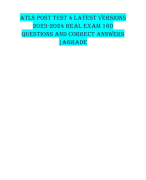 ATLS POST TEST 4 LATEST VERSIONS 2023-2024 REAL EXAM 160 QUESTIONS AND CORRECT ANSWERS |AGRADE