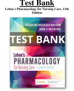 Test Bank For Lehne's Pharmacology for Nursing Care, 11th Edition All Chapters (1-112) | A+ ULTIMATE GUIDE