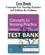 Test Bank For Concepts For Nursing Practice 3rd Edition By Giddens All Chapters |  A+ ULTIMATE GUIDE