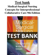 Test Bank For Medical-Surgical Nursing Concepts for Interprofessional Collaborative Care 9th Edition  All Chapters (1-74) | A+ ULTIMATE GUIDE 2022