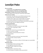Samenvatting leeslijst Pabo 2023/2024