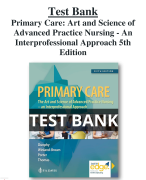 Test Bank For Primary Care: Art and Science of Advanced Practice Nursing - An Interprofessional Approach 5th Edition  All Chapters (1-82) | A+ ULTIMATE GUIDE