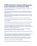  CWEA Collection Systems Maintenance Exam Questions and Answers 2024 
