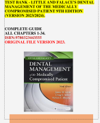 Test bank little and falace's dental management of the medically compromised patient 9th edition