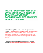 ATLS 10 NEWEST 2024 TEST BANK WITH QUESTIONS AND CORRECT DETAILED ANSWERS WITH RATIONALES (VERIFIED ANSWERS) |ALREADY GRADED A+
