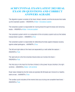 ACRP CP FINAL EXAM LATEST 2023 REAL EXAM 150 QUESTIONS AND CORRECT ANSWERS AGRADE
