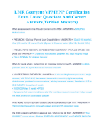 LMR Georgette’s PMHNP Certification Exam Latest Questions And Correct Answers(Verified Answers)